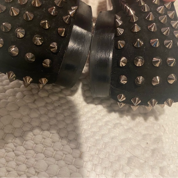 Christian Louboutin Black Spiked Loafers in well loved condition 38.5 - Picture 11 of 16
